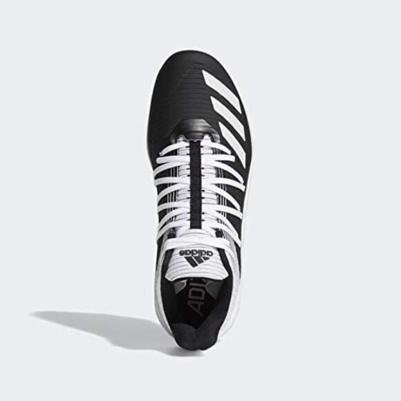 adidas Men\'s Adizero Afterburner 6 Metal Baseball Cleats Black White Size 13.5 main image 4